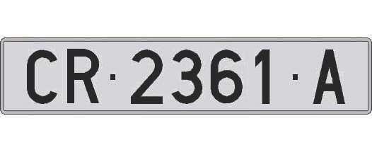CR2361A matricula larga