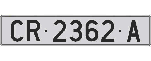 CR2362A matricula larga