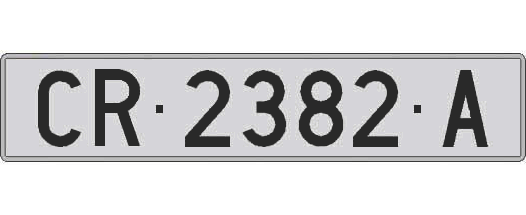 CR2382A matricula larga