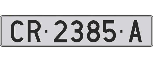CR2385A matricula larga