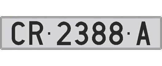 CR2388A matricula larga