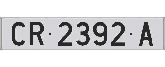 CR2392A matricula larga