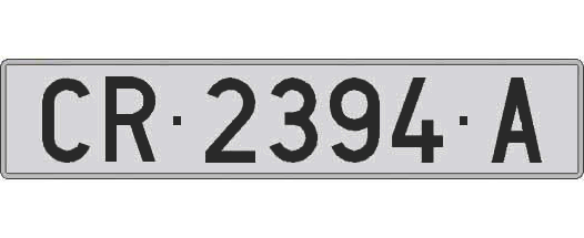 CR2394A matricula larga
