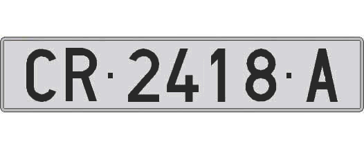 CR2418A matricula larga