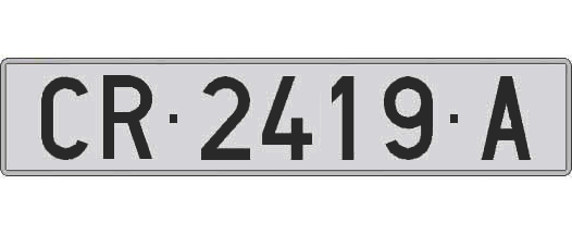 CR2419A matricula larga