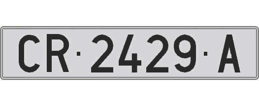 CR2429A matricula larga