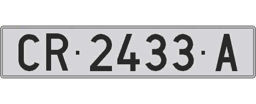 CR2433A matricula larga