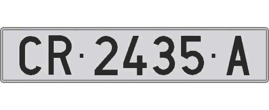 CR2435A matricula larga