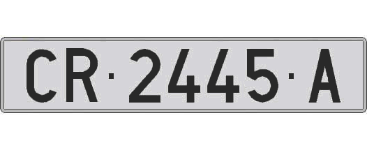 CR2445A matricula larga