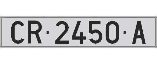 CR2450A matricula larga