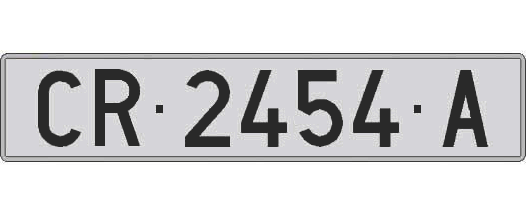 CR2454A matricula larga