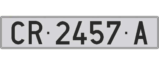 CR2457A matricula larga