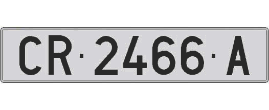 CR2466A matricula larga