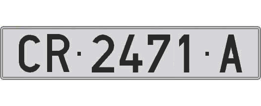 CR2471A matricula larga