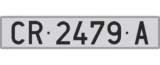 CR2479A matricula larga