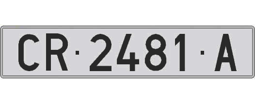 CR2481A matricula larga
