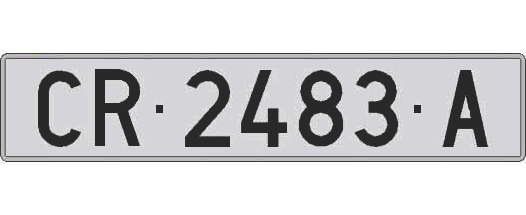 CR2483A matricula larga