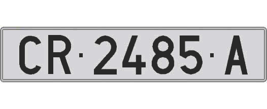 CR2485A matricula larga
