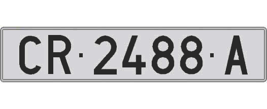CR2488A matricula larga