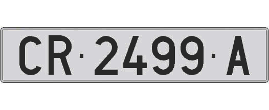CR2499A matricula larga