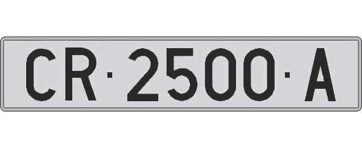 CR2500A matricula larga