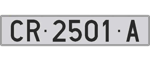 CR2501A matricula larga