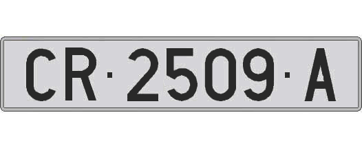 CR2509A matricula larga
