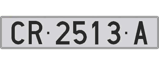 CR2513A matricula larga