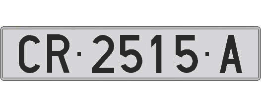 CR2515A matricula larga