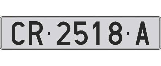 CR2518A matricula larga