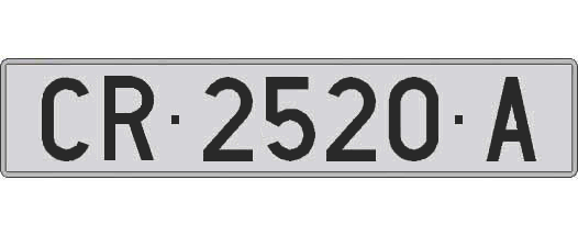 CR2520A matricula larga