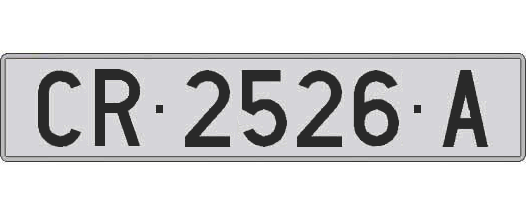 CR2526A matricula larga