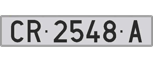 CR2548A matricula larga
