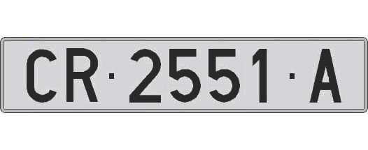 CR2551A matricula larga