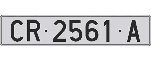 CR2561A matricula larga