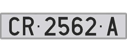 CR2562A matricula larga