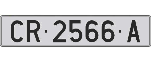 CR2566A matricula larga