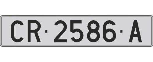 CR2586A matricula larga