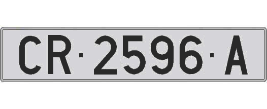 CR2596A matricula larga