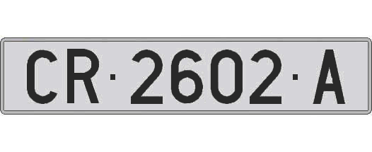 CR2602A matricula larga