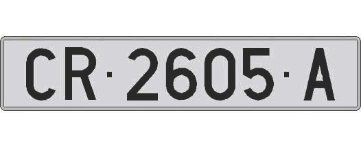 CR2605A matricula larga