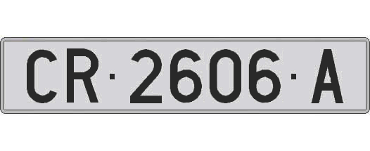 CR2606A matricula larga