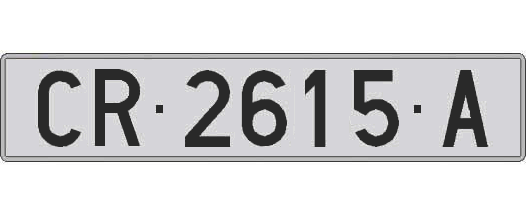 CR2615A matricula larga
