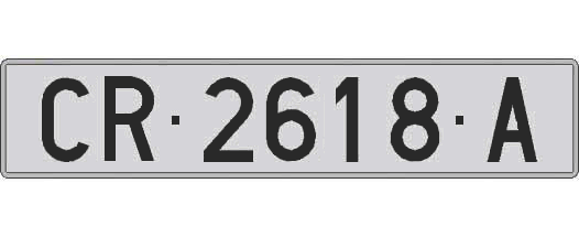 CR2618A matricula larga