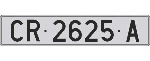 CR2625A matricula larga