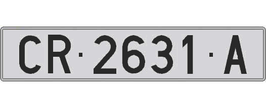 CR2631A matricula larga
