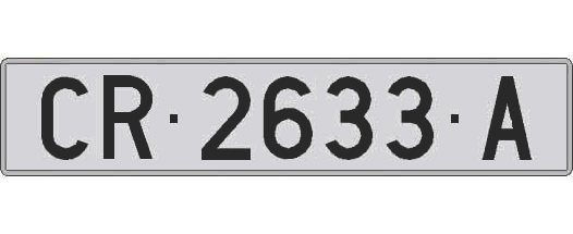 CR2633A matricula larga