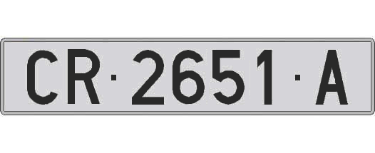 CR2651A matricula larga