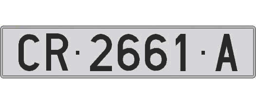 CR2661A matricula larga