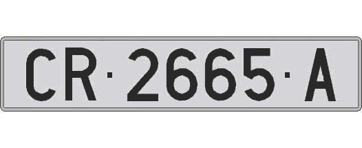 CR2665A matricula larga